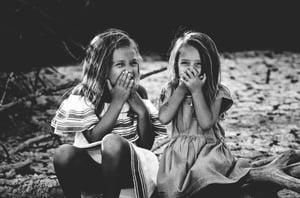 little girls laughing