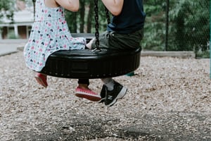 tire swing kids