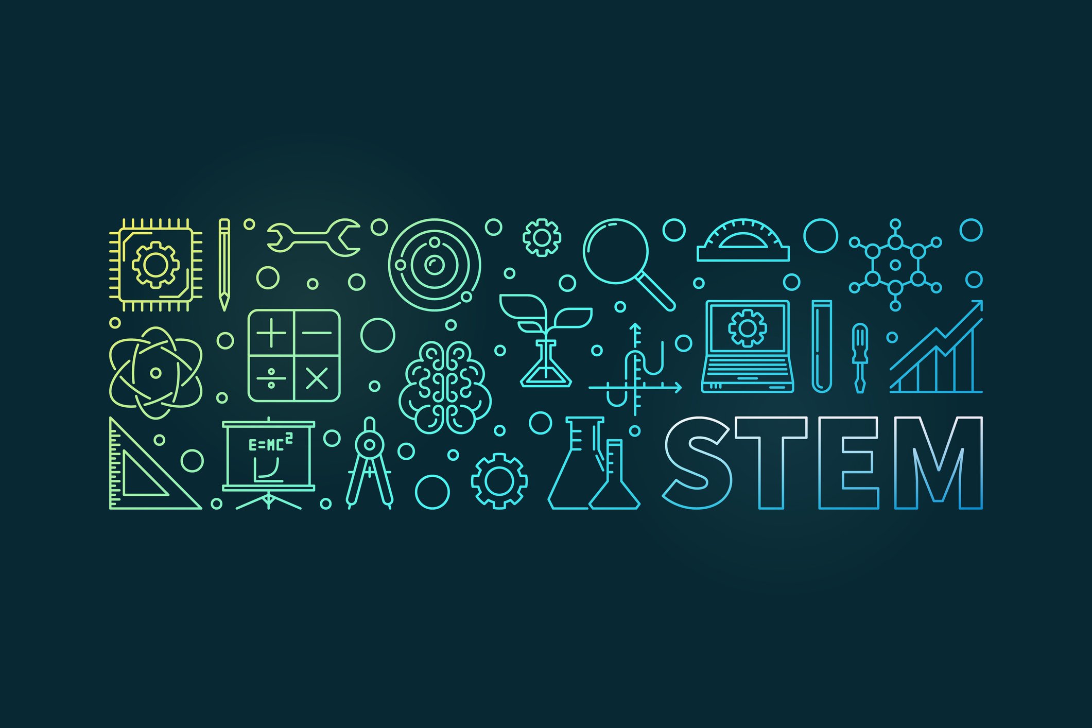 STEM creative banner illustration