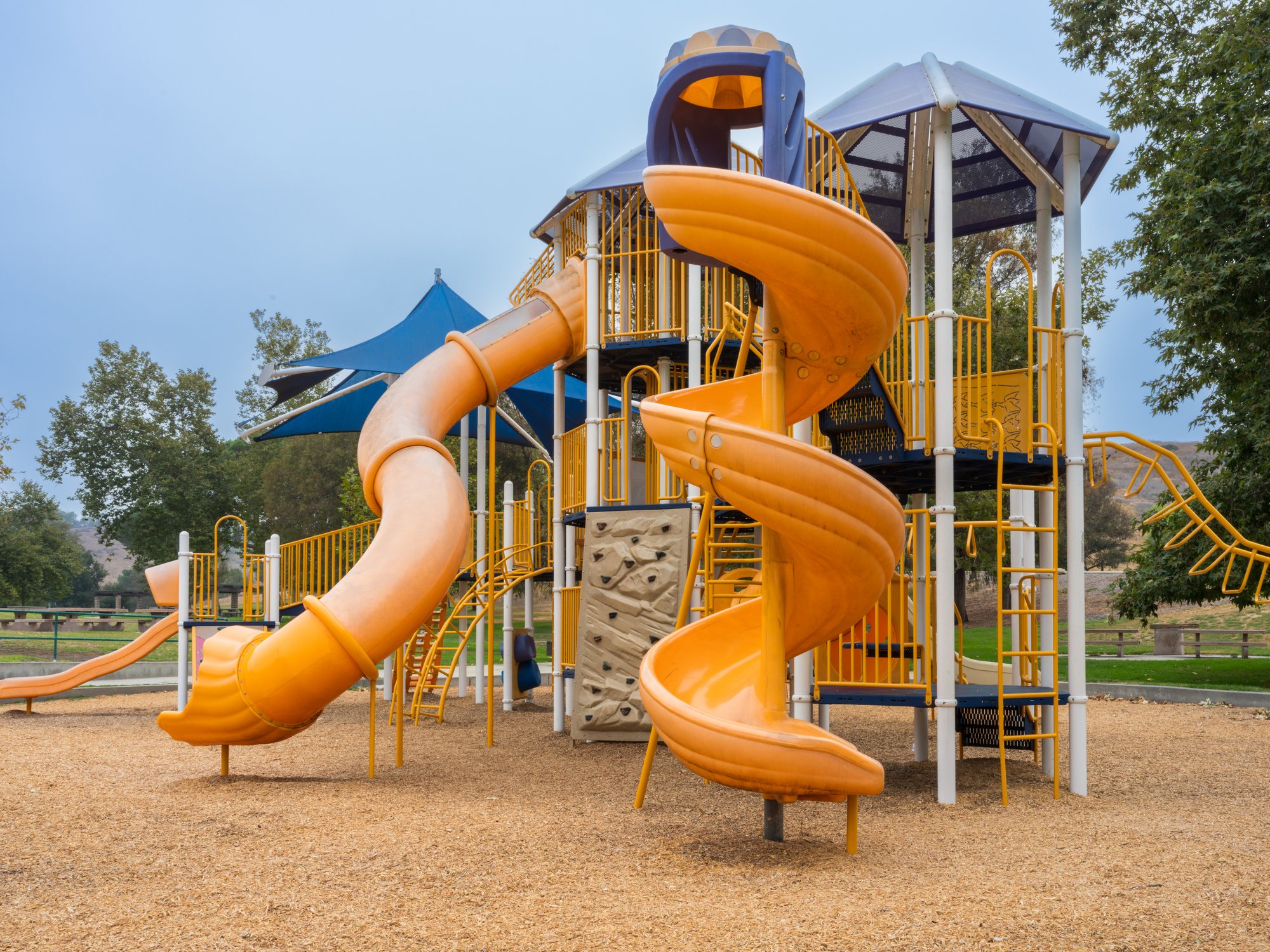 Yellow playground equipment for children